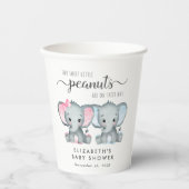 Niedliche Elephant Girl Boy Twins Kinderdusche Pappbecher (Vorderseite)