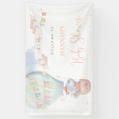 Niedliche Elephant Girl Pink Babydusche Banner (Vertikal)