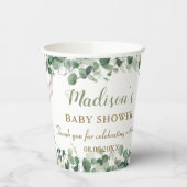 Niedliche Elephant Greenerge Gender Neutral Baby D Pappbecher (Links)