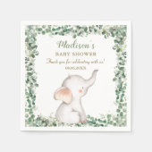 Niedliche Elephant Greenerge Gender Neutral Baby D Serviette (Vorderseite)