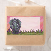Niedliche Elephant Head Shipping Labels (Insitu)