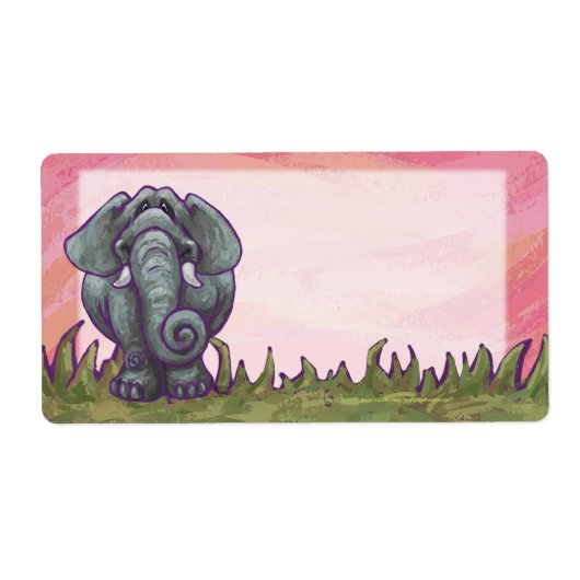 Niedliche Elephant Head Shipping Labels (Vorne)