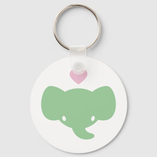 Niedliche Elephant Heart Graphic Schlüsselanhänger (Vorderseite)