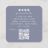 Niedliche Elephant Illustration Baby Säugling Bout Quadratische Visitenkarte (Rückseite)