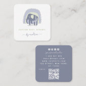Niedliche Elephant Illustration Baby Säugling Bout Quadratische Visitenkarte (Vorne/Hinten)