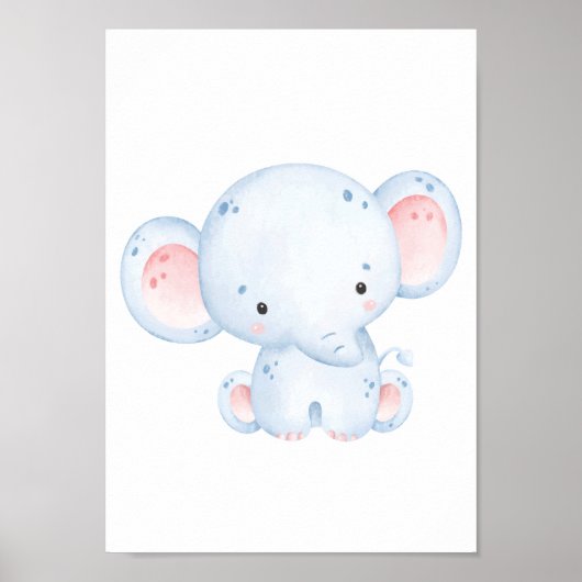 Niedliche Elephant Kinderzimmer Poster Kids Room D (Vorne)