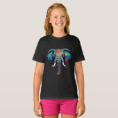 Niedliche Elephant Low-Poly-Abbildung T-Shirt (Vorne ganz)