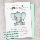 Niedliche Elephant Mint Babydusche per Post Einladung