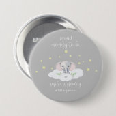 Niedliche Elephant Mommy to Be Baby Shower Button (Vorne & Hinten)