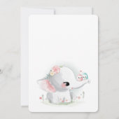 Niedliche Elephant Pastel Wasserfarbe Danke Karte (Rückseite)
