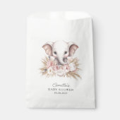 Niedliche Elephant Pink Boho Girl Babydusche Geschenktütchen (Vorderseite)