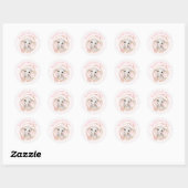Niedliche Elephant Pink Roses Baby Shower Stickers (Blatt)