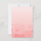 Niedliche Elephant Rabbit Friends Red Hearts Valen Karte (Rückseite)