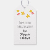 Niedliche Elephant Stars und Herts Baby Dusche Gef Geschenkanhänger (Rückseite)