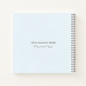 Niedliche Elephant und Confetti Blue Baby Duwer Gu Notizblock (Rückseite)