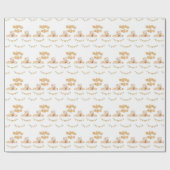 Niedliche Elephant Watercolor Einfache Babydusche Geschenkpapier (Flach)