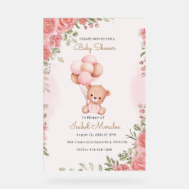 Niedliche Elephant Watercolor Kindermädchendusche Acrylschild