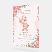 Niedliche Elephant Watercolor Kindermädchendusche Acrylschild (Winkel)