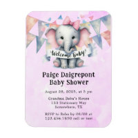 Niedliche Elephant Welcome Baby Dusche einladen