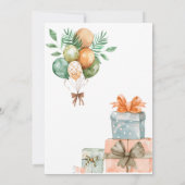 Niedliche Elephant Woodland Safari Kinderdusche Einladung (Rückseite)