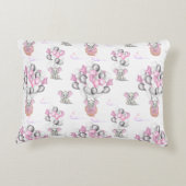 Niedliche Elephants Balloons & Clouds Baby Girl Dekokissen (Rückseite)