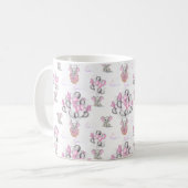 Niedliche Elephants Balloons & Clouds Baby Girl Kaffeetasse (Vorderseite Links)
