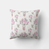 Niedliche Elephants Balloons & Clouds Baby Girl Kissen (Rückseite)