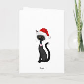 Niedliche Elf Cat Weihnachtskarte Feiertagskarte (Rückseite)