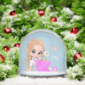 Niedliche Elf Fairy mit Daisy Blume Snow Globe Schneekugeln (Weihnachten)