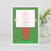 Niedliche Elf Fest Feiertag Einladung (Stehend Vorderseite)