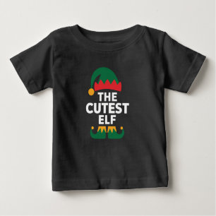 Niedliche Elf Matching-Familie Weihnachten Baby T-shirt