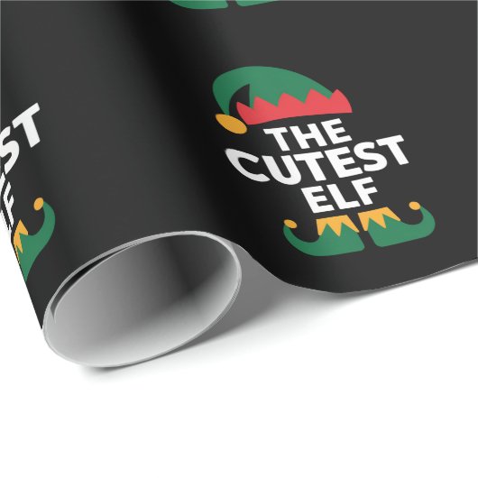 Niedliche Elf Matching-Familie Weihnachten Geschenkpapier (Rolleneckpunkt)