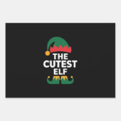 Niedliche Elf Matching-Familie Weihnachten Geschenkpapier Set (Vorderseite)