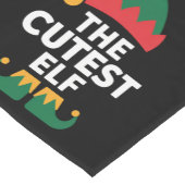 Niedliche Elf Matching-Familie Weihnachten Kurzer Tischläufer (Ecke)