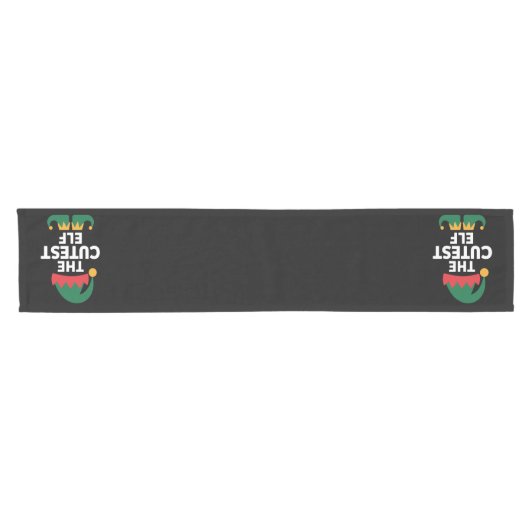 Niedliche Elf Matching-Familie Weihnachten Kurzer Tischläufer (Horizontal)