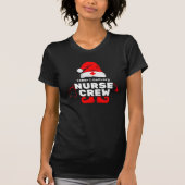 Niedliche Elf Nurse Labor Weihnachten Crew T-Shirt (Vorderseite)