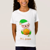 Niedliche Elf & Pumpkin Fall Saison T-Shirt (Vorderseite)