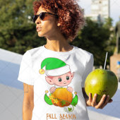 Niedliche Elf & Pumpkin Fall Saison T-Shirt