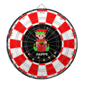 Niedliche Elf und Goldfetti in Schwarz/Weiß Dartscheibe (vorne)