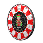 Niedliche Elf und Goldfetti in Schwarz/Weiß Dartscheibe (Vorderseite rechts)