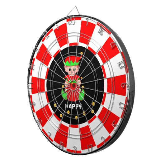 Niedliche Elf und Goldfetti in Schwarz/Weiß Dartscheibe (Vorderseite rechts)