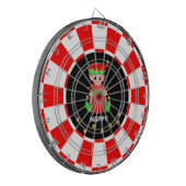 Niedliche Elf und Goldfetti in Schwarz/Weiß Dartscheibe (Vorderseite Links)