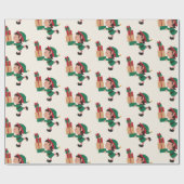 Niedliche Elfen mit Weihnachtsgeschenken Geschenkpapier (Flach)