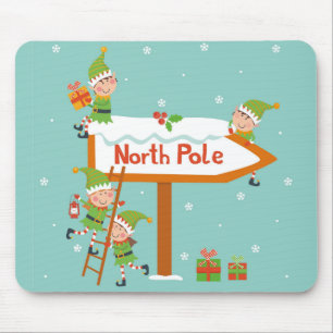 Niedliche Elfen zum Nordpol Mousepad