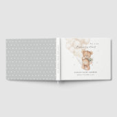 Niedliche Elfenbeinblase Baby Wait Bärenballon Bab Gästebuch (Voll)