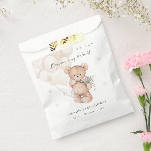 Niedliche Elfenbeinblase Baby Wait Bärenballon Bab Geschenktütchen (Versiegelt)