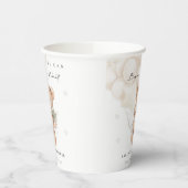 Niedliche Elfenbeinblase Baby Wait Bärenballon Bab Pappbecher (Links)