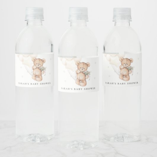 Niedliche Elfenbeinblase Baby Wait Bärenballon Bab Wasserflaschenetikett (Flaschen)