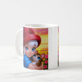 Niedliche Elfenkatze Kaffeetasse (Vorderseite Links)