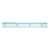 Niedliche Eltern & Baby Whale Blue Boy Satinband (Vorderseite)